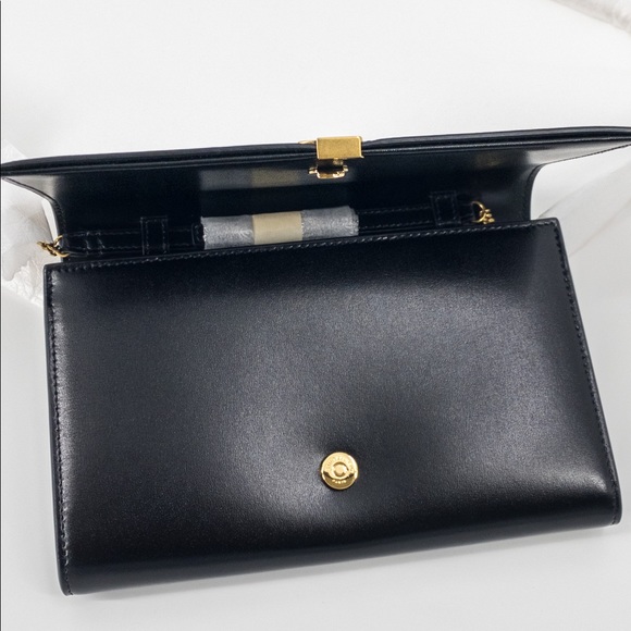 Saint Laurent Monogram Leather Chain Wallet - Picture 12 of 13